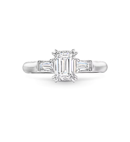 Emerald-Cut Trilogy Ring